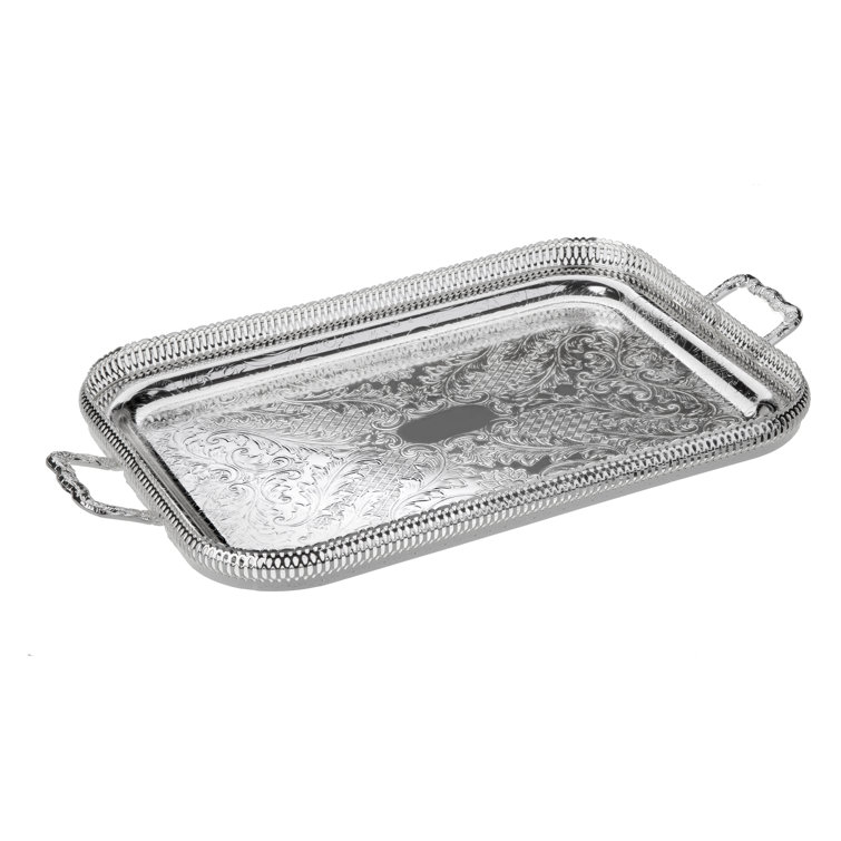 Corbell Silver Company Queen Anne Silver Plated Tray & Reviews Wayfair